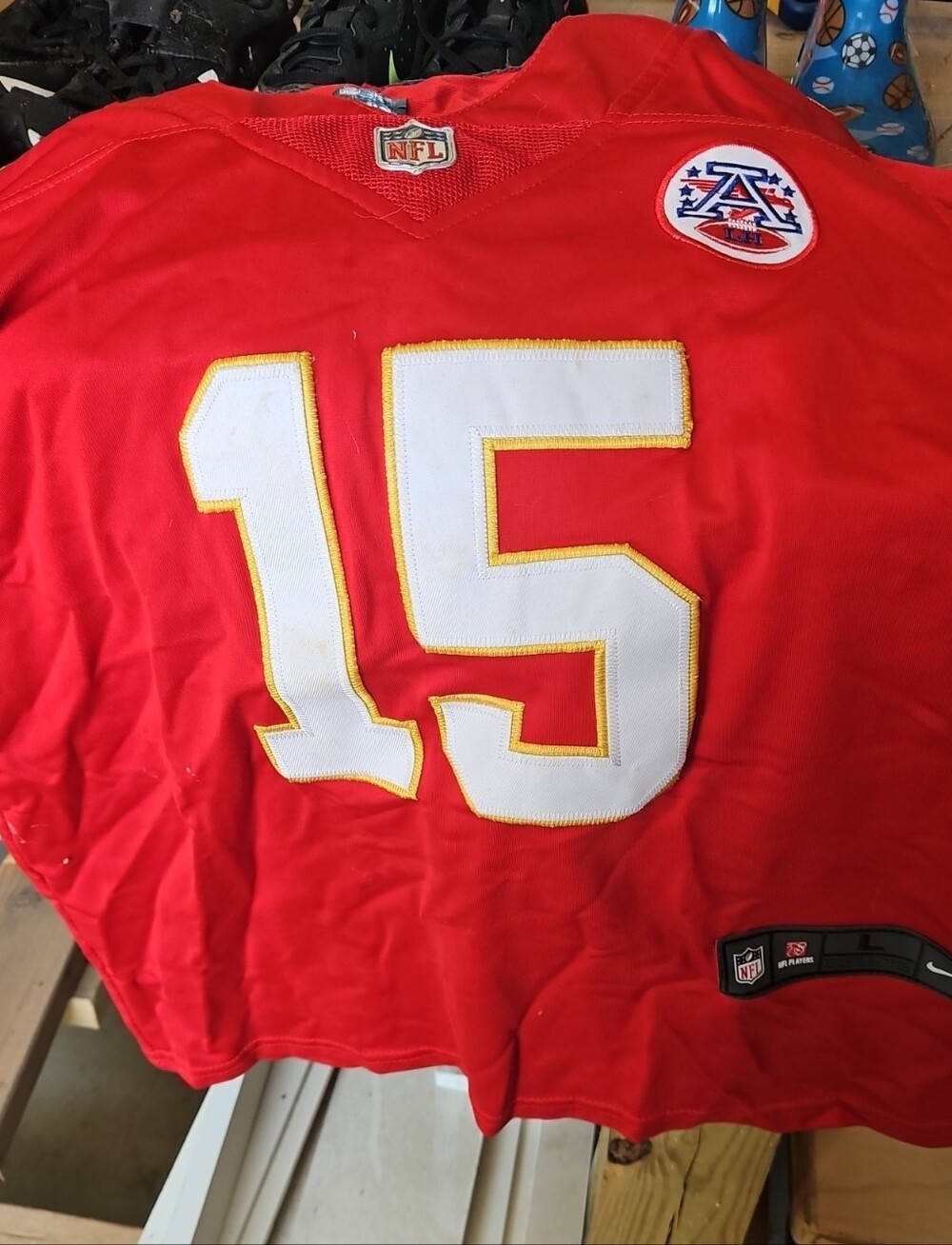 KC Youth Red #15 Mahomes NFL Football Jersey - Team Style